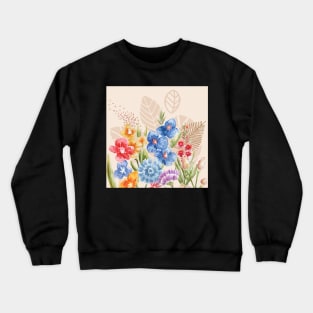 Watercolor Flower Art Crewneck Sweatshirt